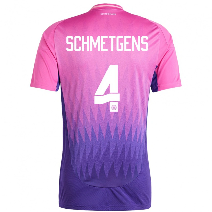 Danxen Kinderen Duitsland Mick Schmetgens #4 Roze Paars Uitshirt Uittenue 24-26 T-Shirt
