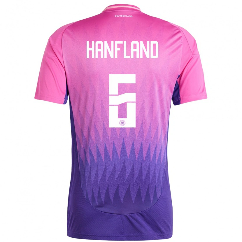 Danxen Kinderen Duitsland Paul Hanfland #6 Roze Paars Uitshirt Uittenue 24-26 T-Shirt