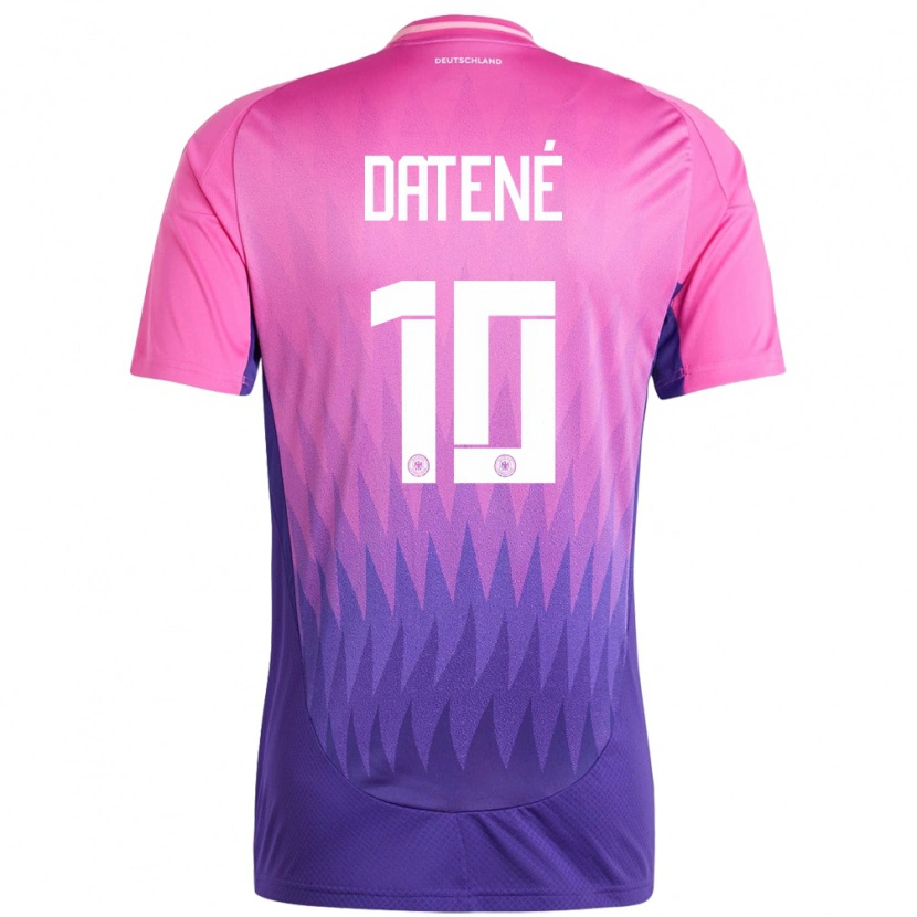 Danxen Kinderen Duitsland Elia Datené #10 Roze Paars Uitshirt Uittenue 24-26 T-Shirt