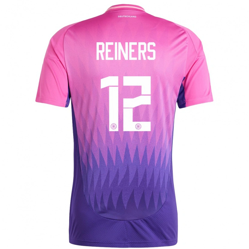 Danxen Kinderen Duitsland Leonard Reiners #12 Roze Paars Uitshirt Uittenue 24-26 T-Shirt