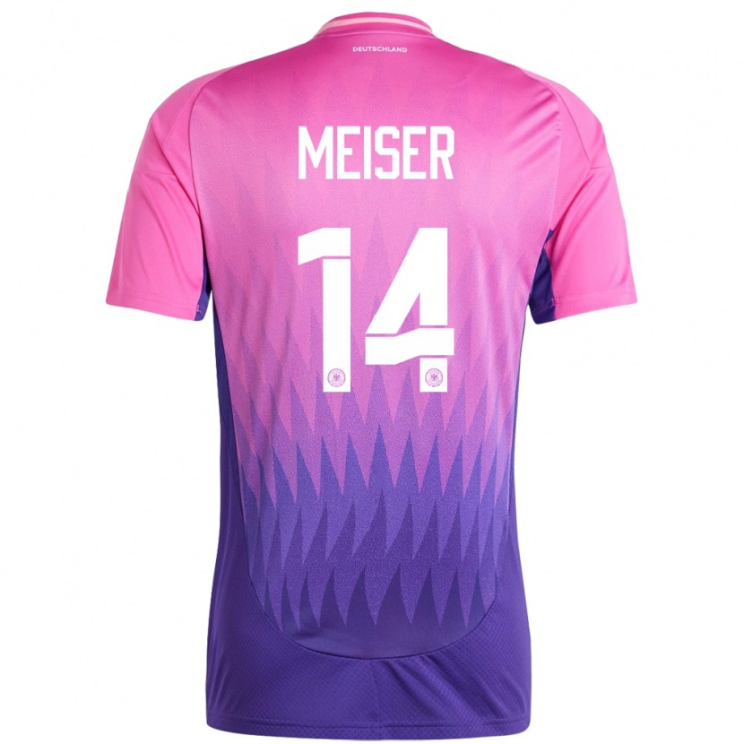 Danxen Kinderen Duitsland Tyler Meiser #14 Roze Paars Uitshirt Uittenue 24-26 T-Shirt
