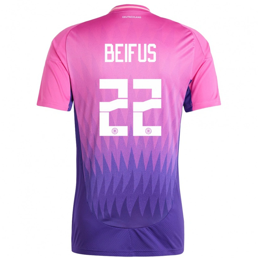 Danxen Kinderen Duitsland Marcel Beifus #22 Roze Paars Uitshirt Uittenue 24-26 T-Shirt