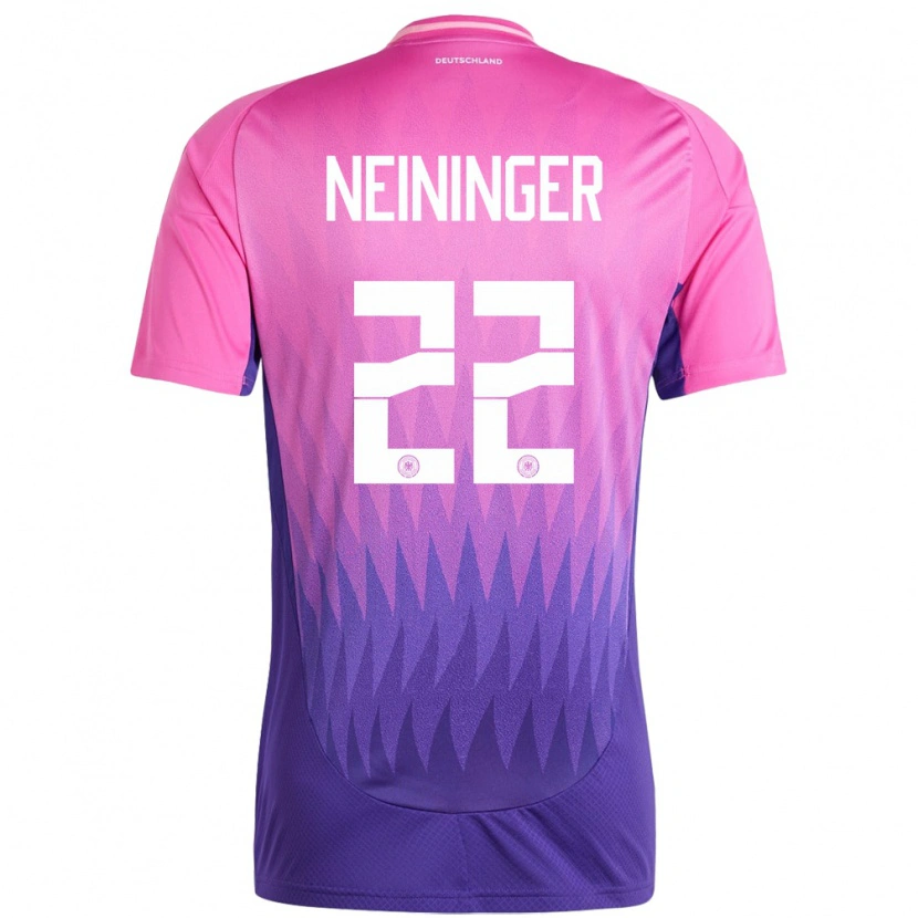 Danxen Kinderen Duitsland Tim Neininger #22 Roze Paars Uitshirt Uittenue 24-26 T-Shirt