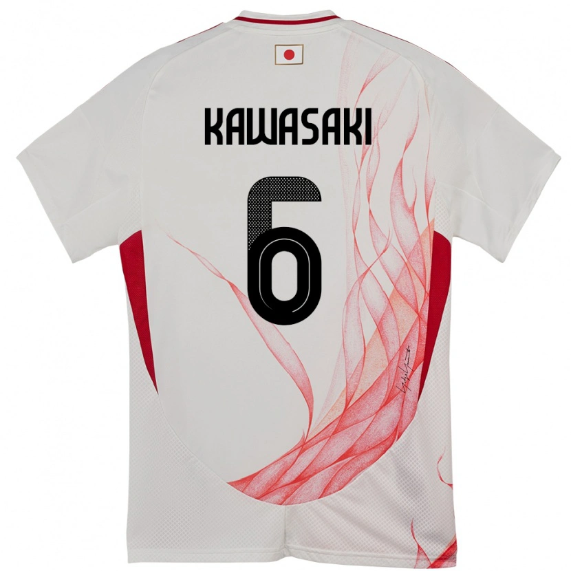 Danxen Kinderen Japan Sota Kawasaki #6 Wit Uitshirt Uittenue 24-26 T-Shirt