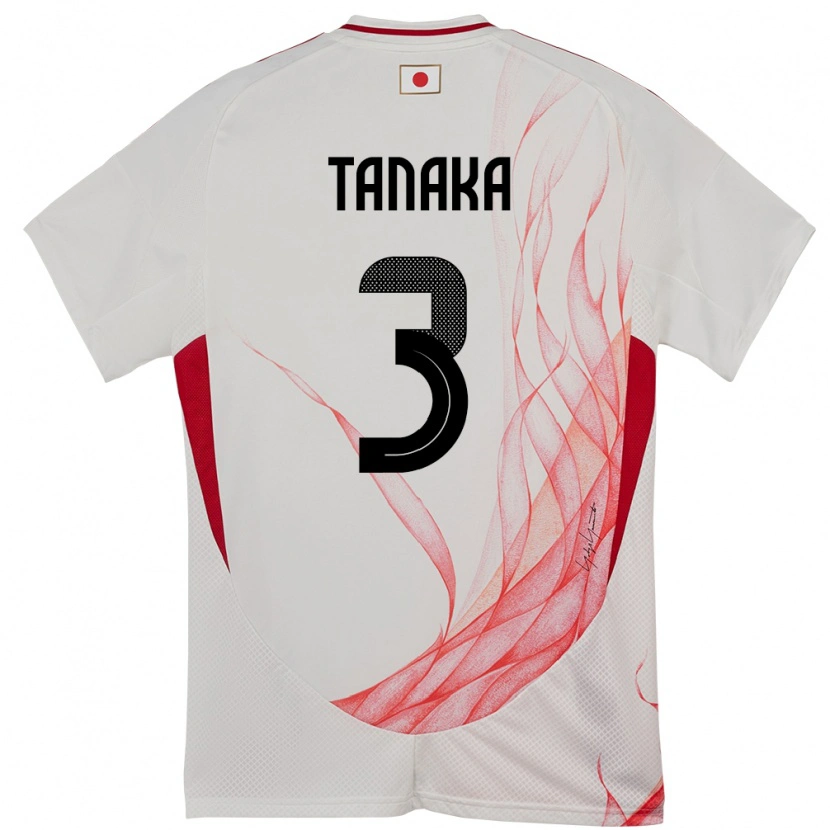 Danxen Kinderen Japan Hayato Tanaka #3 Wit Uitshirt Uittenue 24-26 T-Shirt