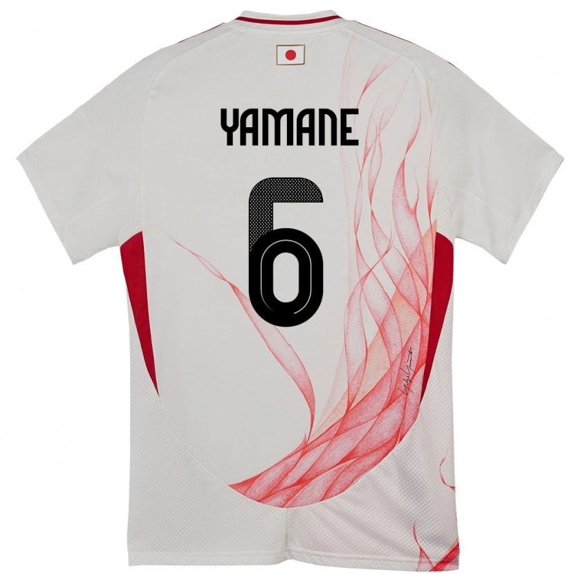 Danxen Kinderen Japan Riku Yamane #6 Wit Uitshirt Uittenue 24-26 T-Shirt