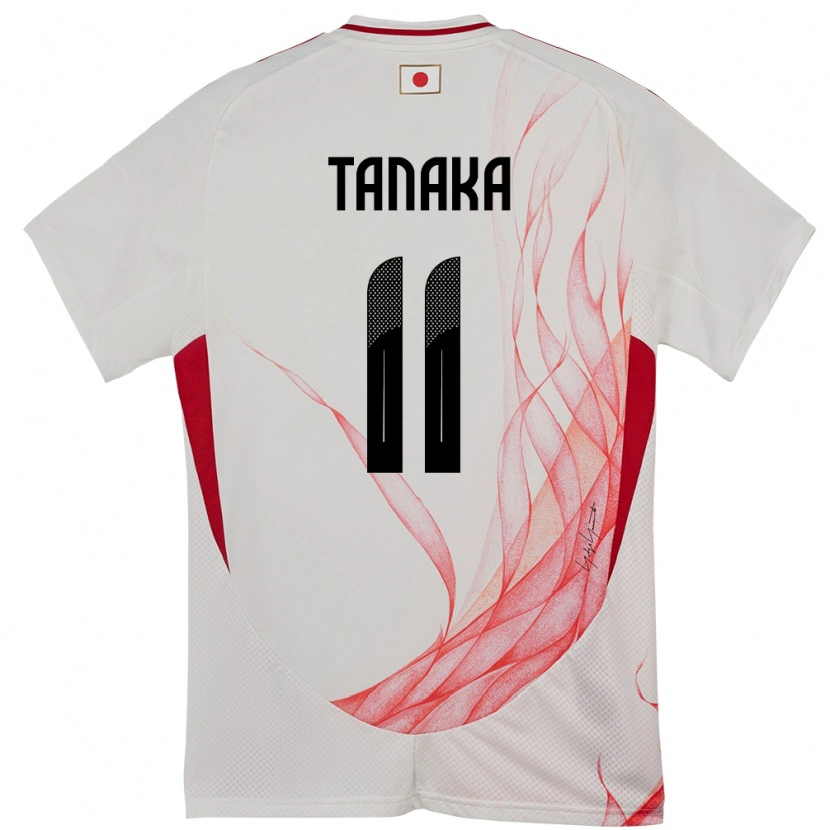 Danxen Kinderen Japan Mina Tanaka #11 Wit Uitshirt Uittenue 24-26 T-Shirt