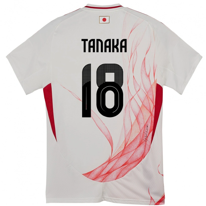 Danxen Kinderen Japan Momoko Tanaka #18 Wit Uitshirt Uittenue 24-26 T-Shirt