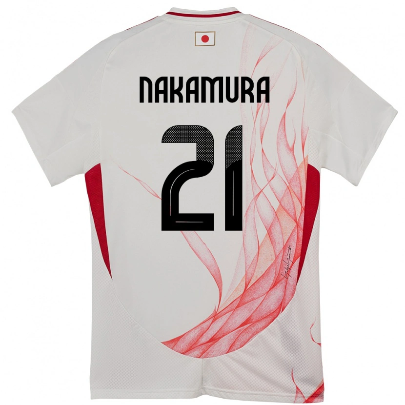 Danxen Kinderen Japan Jiro Nakamura #21 Wit Uitshirt Uittenue 24-26 T-Shirt