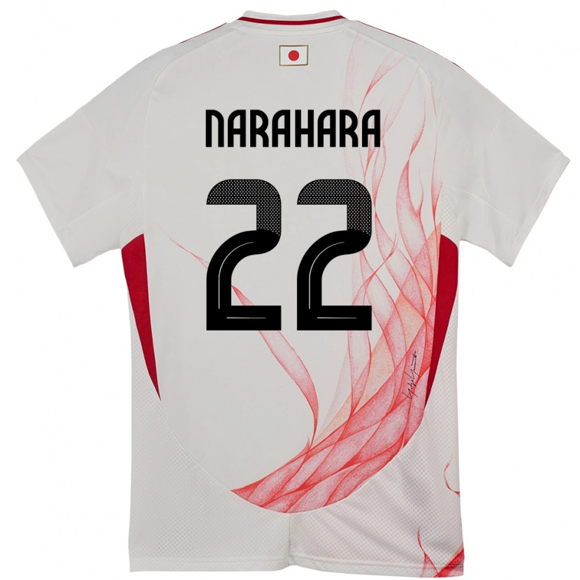 Danxen Kinderen Japan Yoshiki Narahara #22 Wit Uitshirt Uittenue 24-26 T-Shirt