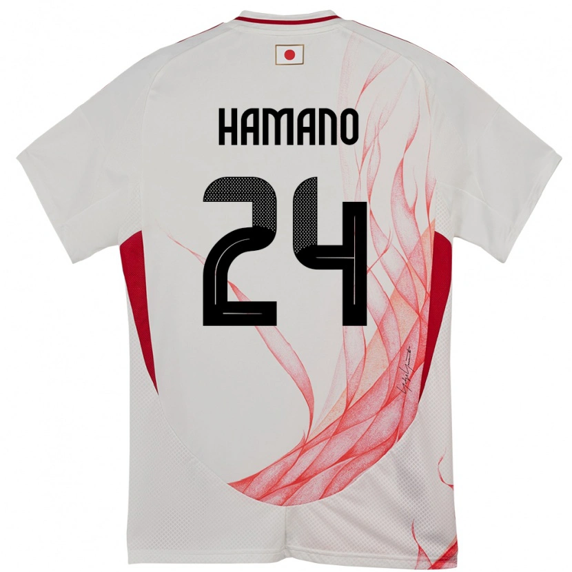 Danxen Kinderen Japan Maika Hamano #24 Wit Uitshirt Uittenue 24-26 T-Shirt