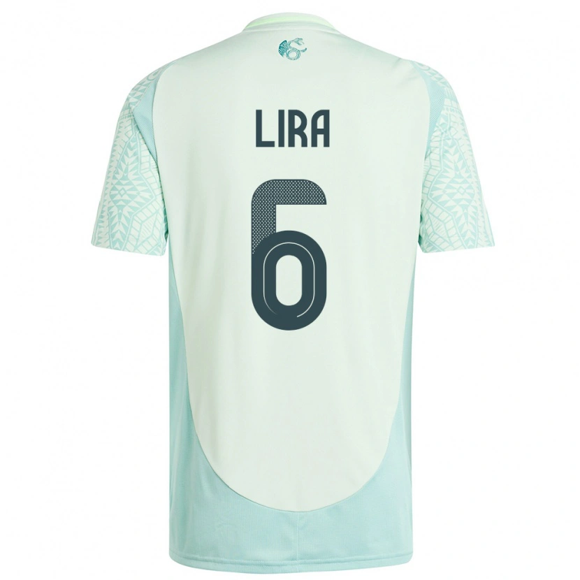 Danxen Kinderen Mexico Érik Lira #6 Linnen Groen Uitshirt Uittenue 24-26 T-Shirt