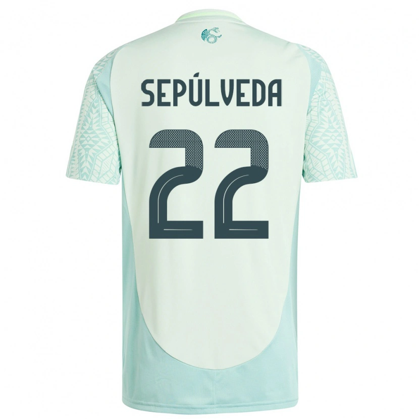 Danxen Kinderen Mexico Ángel Sepúlveda #22 Linnen Groen Uitshirt Uittenue 24-26 T-Shirt