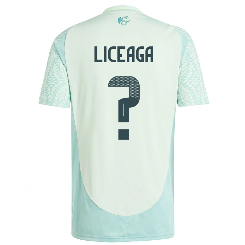 Danxen Kinderen Mexico Sebastián Liceaga #0 Linnen Groen Uitshirt Uittenue 24-26 T-Shirt