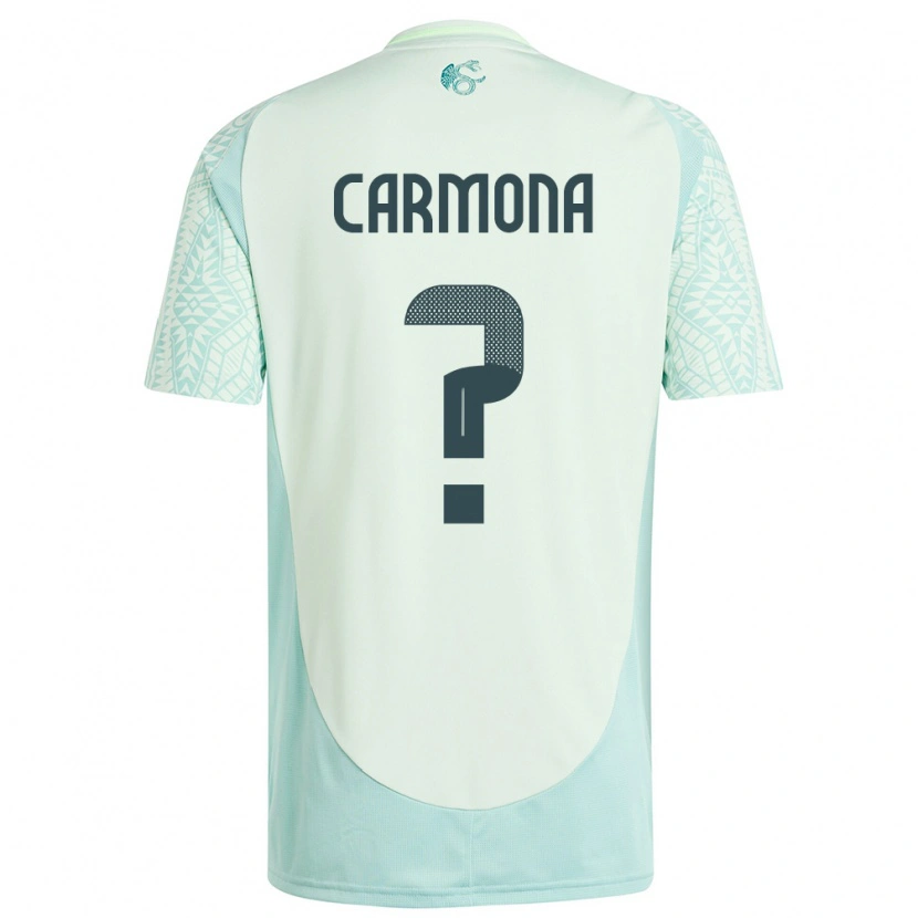 Danxen Kinderen Mexico Luis Carmona #0 Linnen Groen Uitshirt Uittenue 24-26 T-Shirt