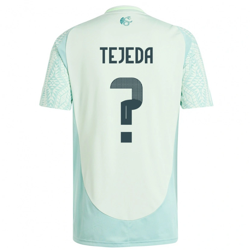 Danxen Kinderen Mexico Saulo Tejeda #0 Linnen Groen Uitshirt Uittenue 24-26 T-Shirt