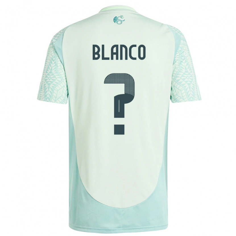 Danxen Kinderen Mexico Lionel Blanco #0 Linnen Groen Uitshirt Uittenue 24-26 T-Shirt