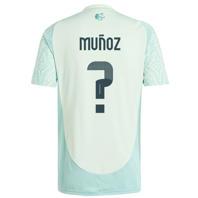 Danxen Kinderen Mexico Emiliano Muñoz #0 Linnen Groen Uitshirt Uittenue 24-26 T-Shirt