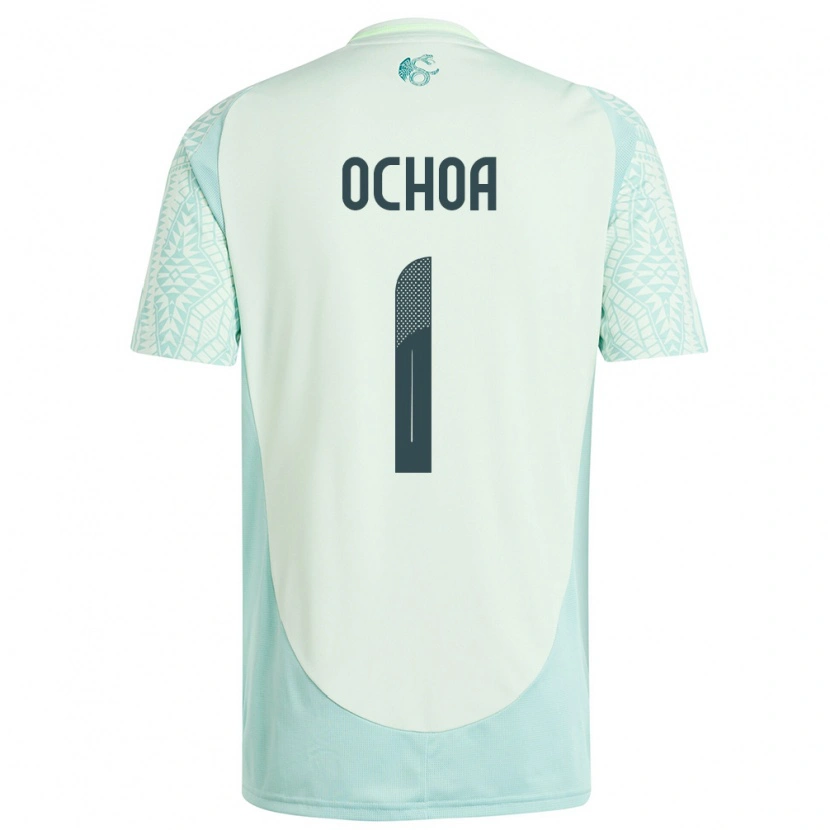 Danxen Kinderen Mexico Emmanuel Ochoa #1 Linnen Groen Uitshirt Uittenue 24-26 T-Shirt