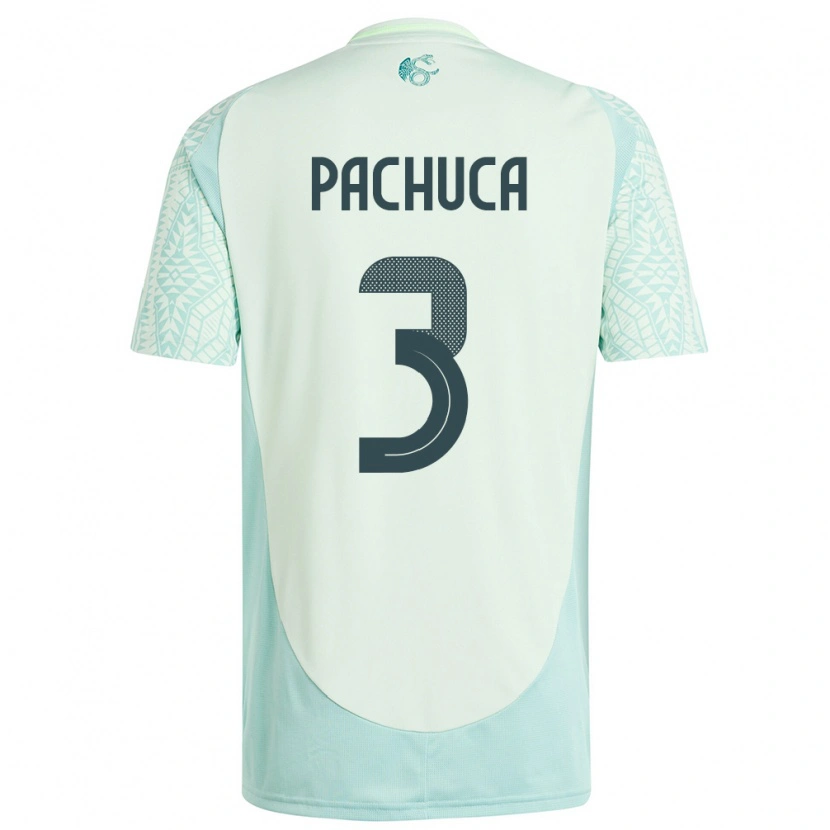 Danxen Kinderen Mexico José Pachuca #3 Linnen Groen Uitshirt Uittenue 24-26 T-Shirt
