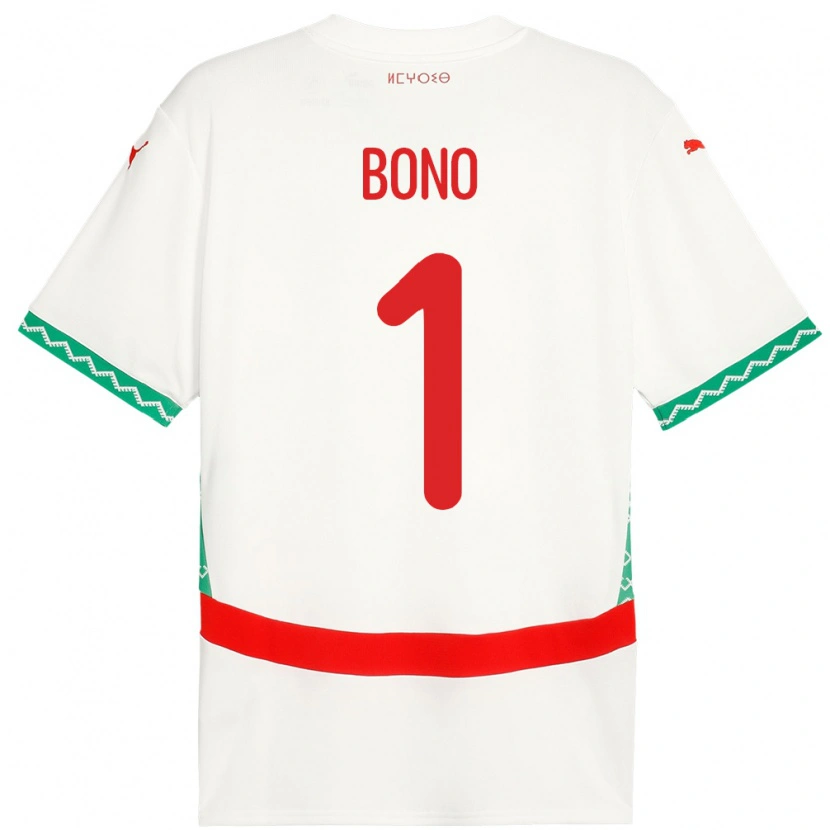 Danxen Kinderen Marokko Bono #1 Wit Uitshirt Uittenue 24-26 T-Shirt