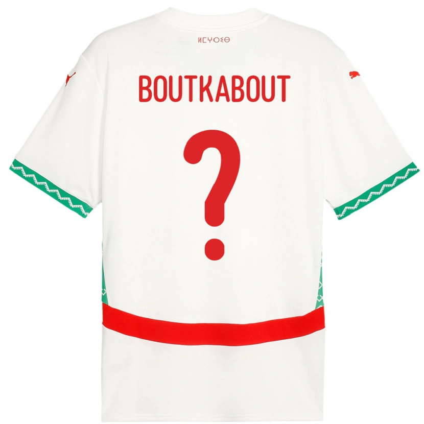 Danxen Kinderen Marokko Amir Boutkabout #0 Wit Uitshirt Uittenue 24-26 T-Shirt