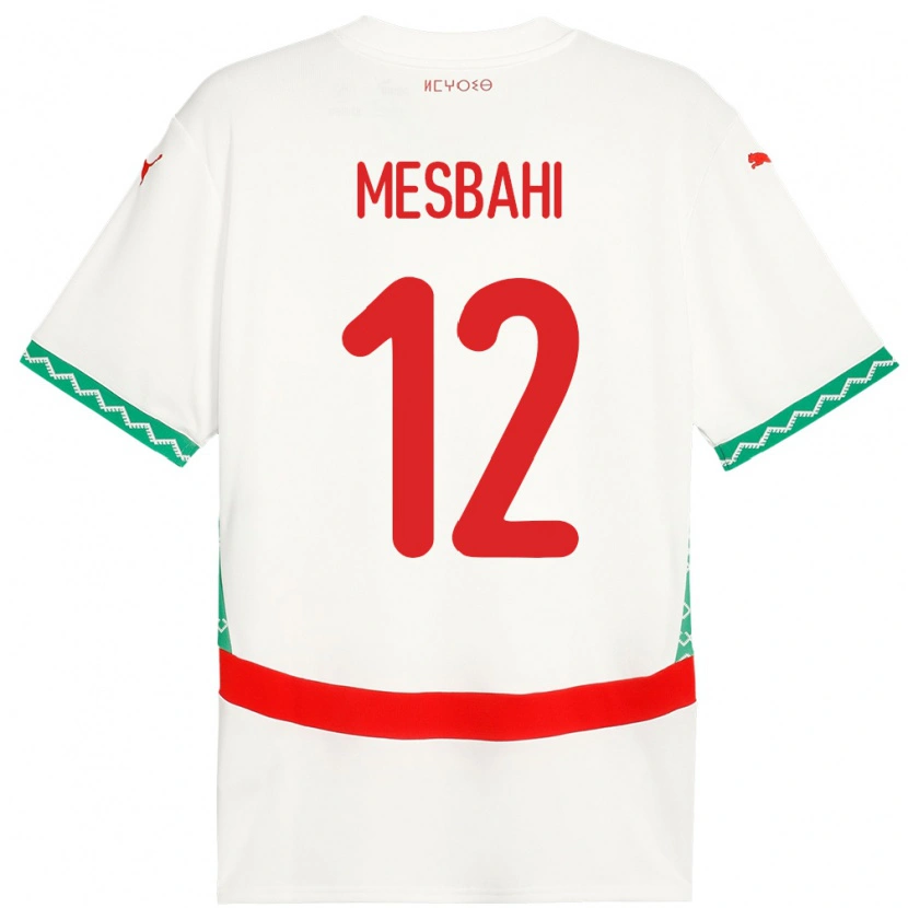 Danxen Kinderen Marokko Hakim Mesbahi #12 Wit Uitshirt Uittenue 24-26 T-Shirt