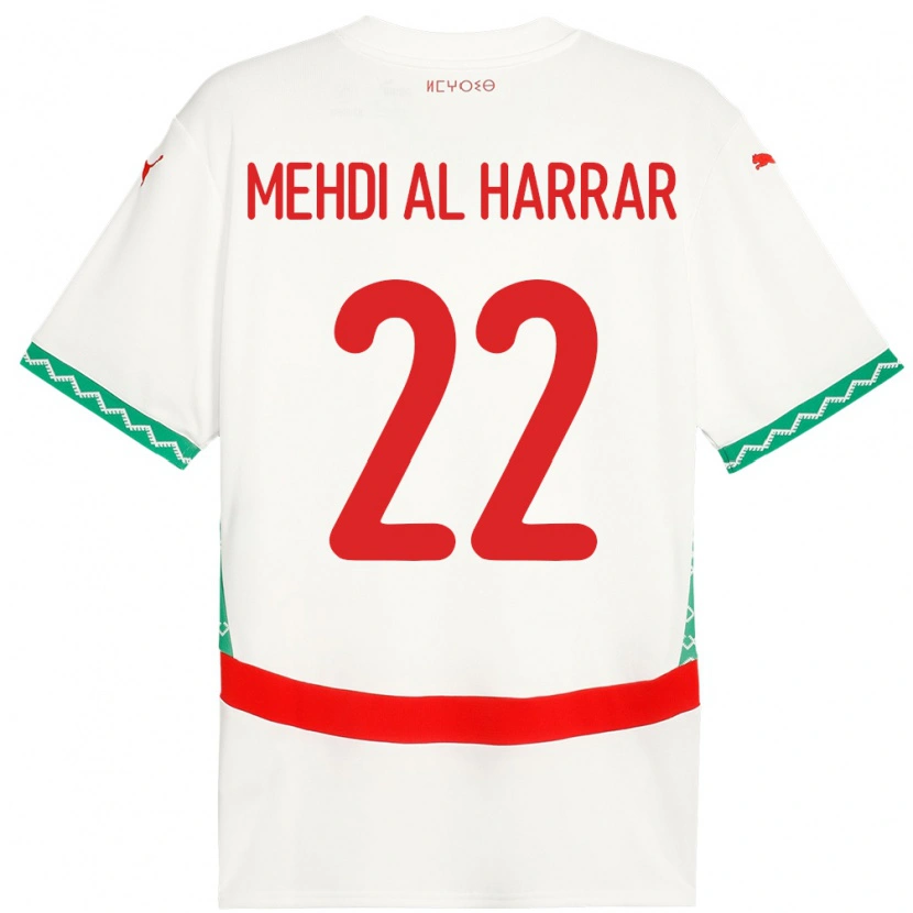 Danxen Kinderen Marokko El Mehdi Al Harrar #22 Wit Uitshirt Uittenue 24-26 T-Shirt