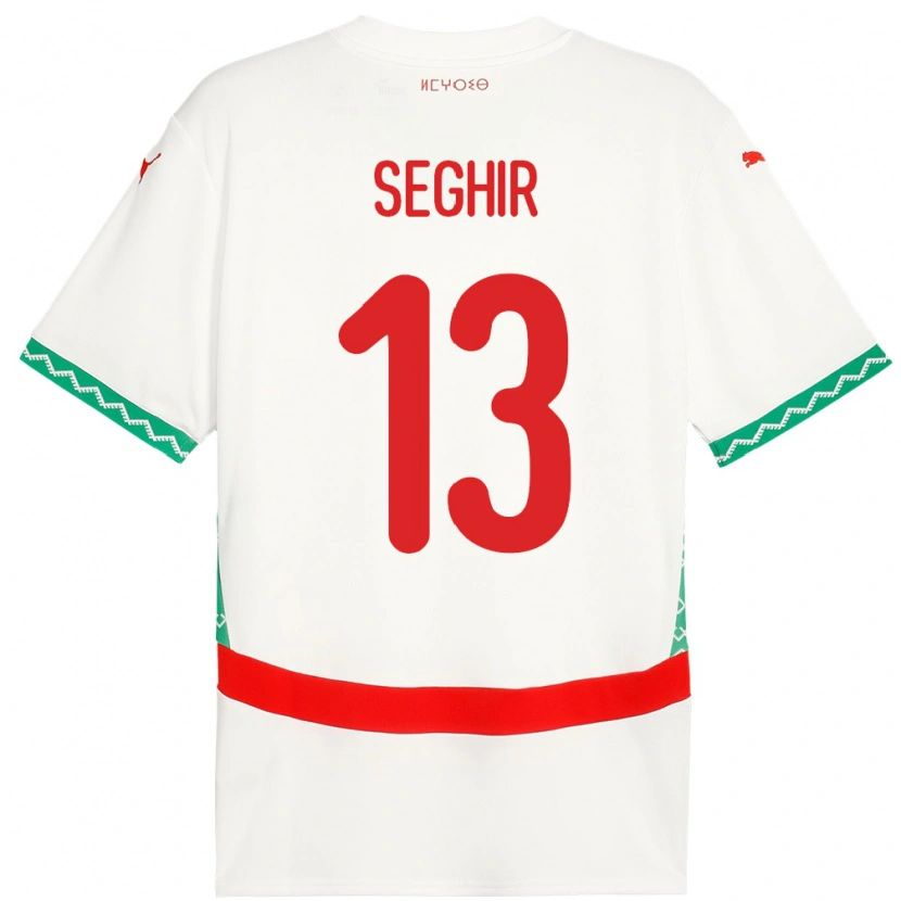 Danxen Kinderen Marokko Sabah Seghir #13 Wit Uitshirt Uittenue 24-26 T-Shirt