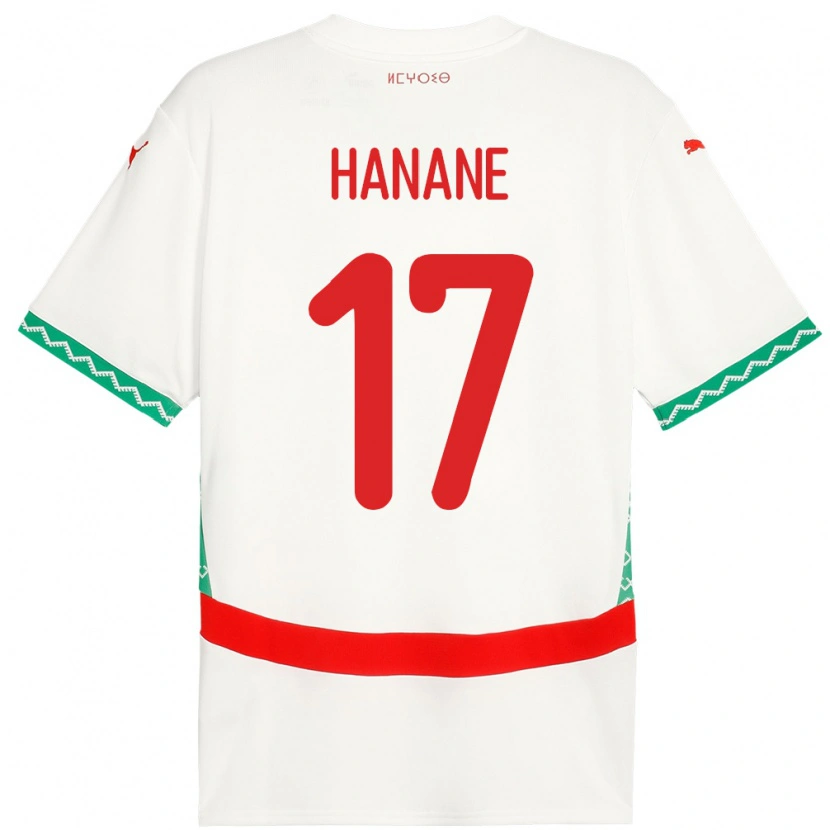 Danxen Kinderen Marokko Hanane Ait El Haj #17 Wit Uitshirt Uittenue 24-26 T-Shirt