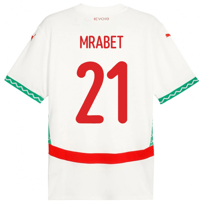Danxen Kinderen Marokko Yasmin Mrabet #21 Wit Uitshirt Uittenue 24-26 T-Shirt