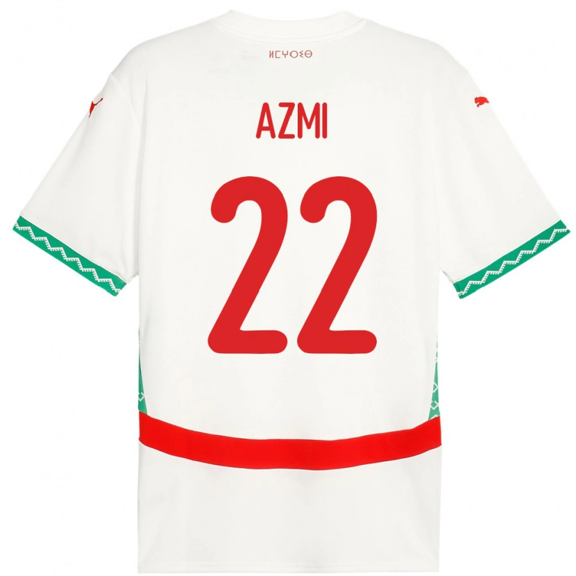 Danxen Kinderen Marokko Ahmed Azmi #22 Wit Uitshirt Uittenue 24-26 T-Shirt