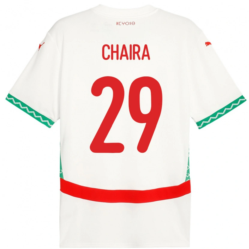 Danxen Kinderen Marokko Ilyas Chaira #29 Wit Uitshirt Uittenue 24-26 T-Shirt