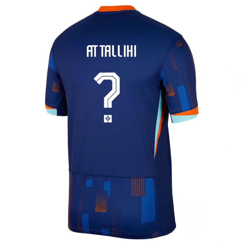 Danxen Kinderen Nederland Adam Attallihi #0 Blauw Uitshirt Uittenue 24-26 T-Shirt
