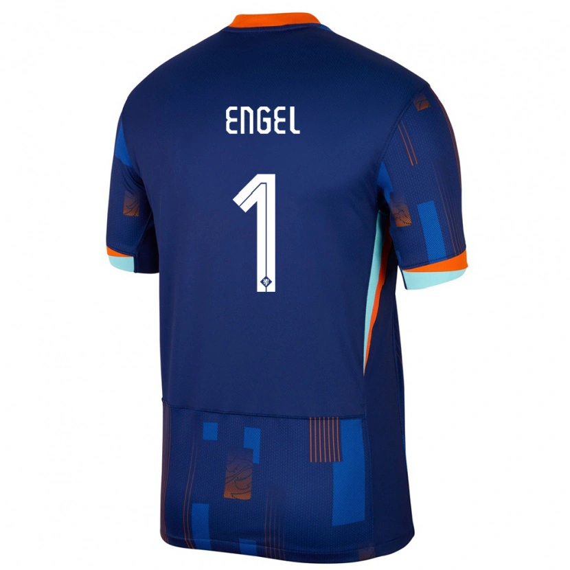 Danxen Kinderen Nederland Mark Engel #1 Blauw Uitshirt Uittenue 24-26 T-Shirt