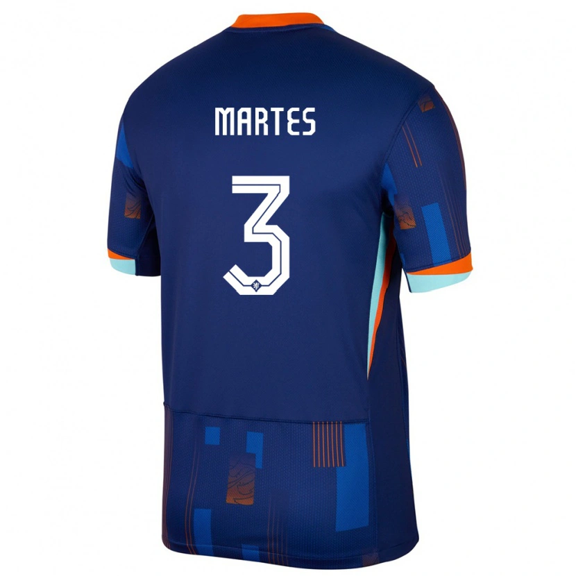 Danxen Kinderen Nederland Lushendry Martes #3 Blauw Uitshirt Uittenue 24-26 T-Shirt