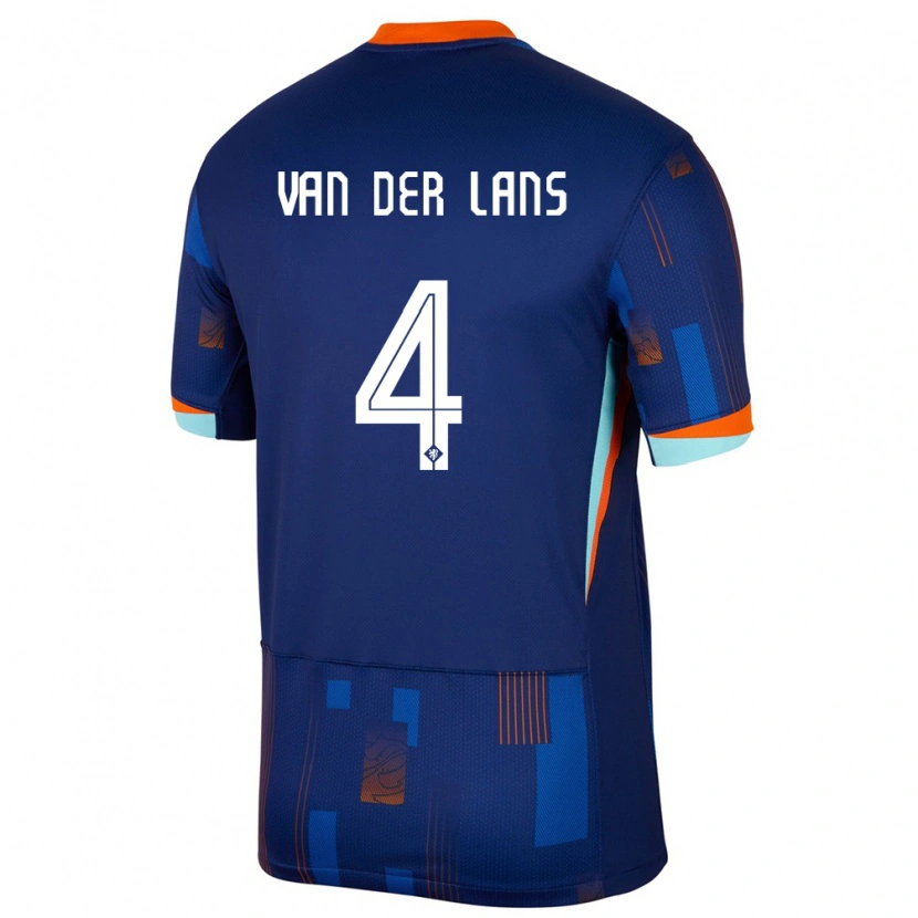Danxen Kinderen Nederland Mylo Van Der Lans #4 Blauw Uitshirt Uittenue 24-26 T-Shirt
