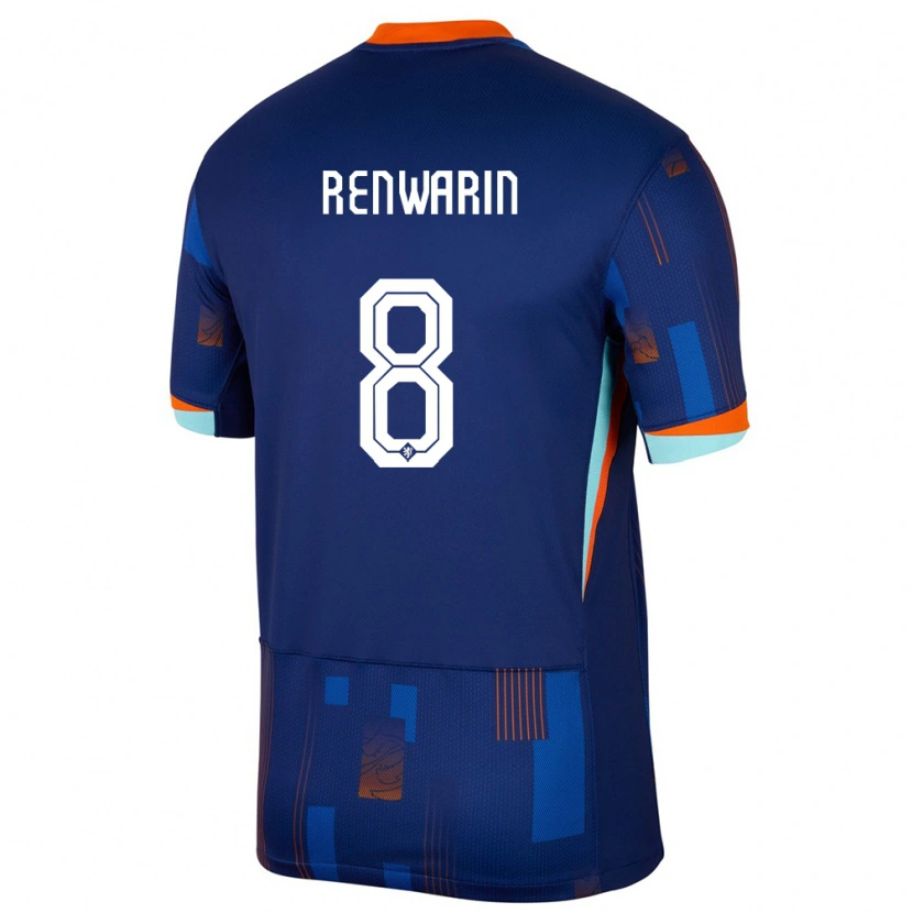 Danxen Kinderen Nederland Givaro Renwarin #8 Blauw Uitshirt Uittenue 24-26 T-Shirt