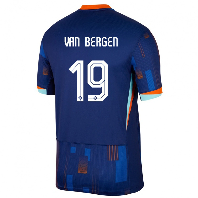 Danxen Kinderen Nederland Thom Van Bergen #19 Blauw Uitshirt Uittenue 24-26 T-Shirt