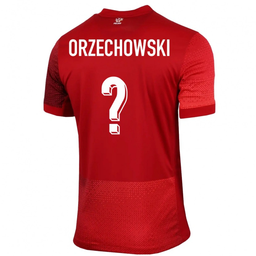 Danxen Kinderen Polen Wojciech Orzechowski #0 Rood Uitshirt Uittenue 24-26 T-Shirt