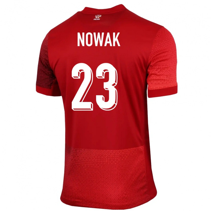 Danxen Kinderen Polen Wiktor Nowak #23 Rood Uitshirt Uittenue 24-26 T-Shirt