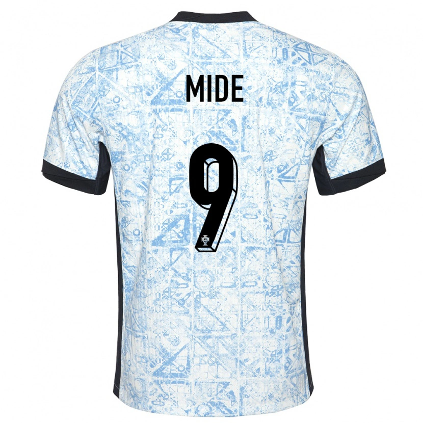 Danxen Kinderen Portugal Mateus Mide #9 Crème Blauw Uitshirt Uittenue 24-26 T-Shirt