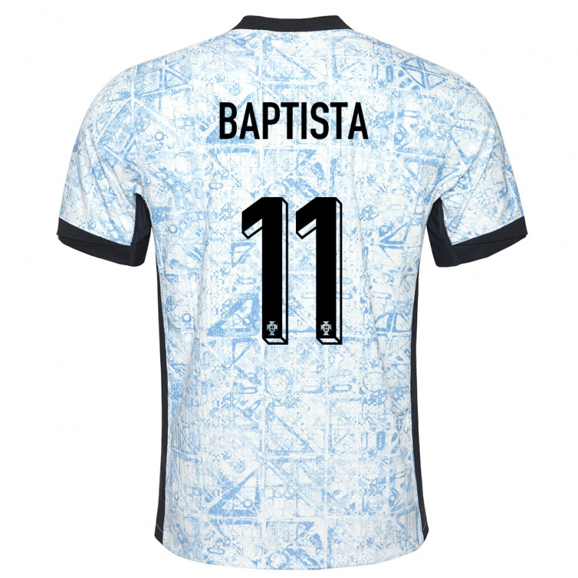 Danxen Kinderen Portugal Brandão Baptista #11 Crème Blauw Uitshirt Uittenue 24-26 T-Shirt