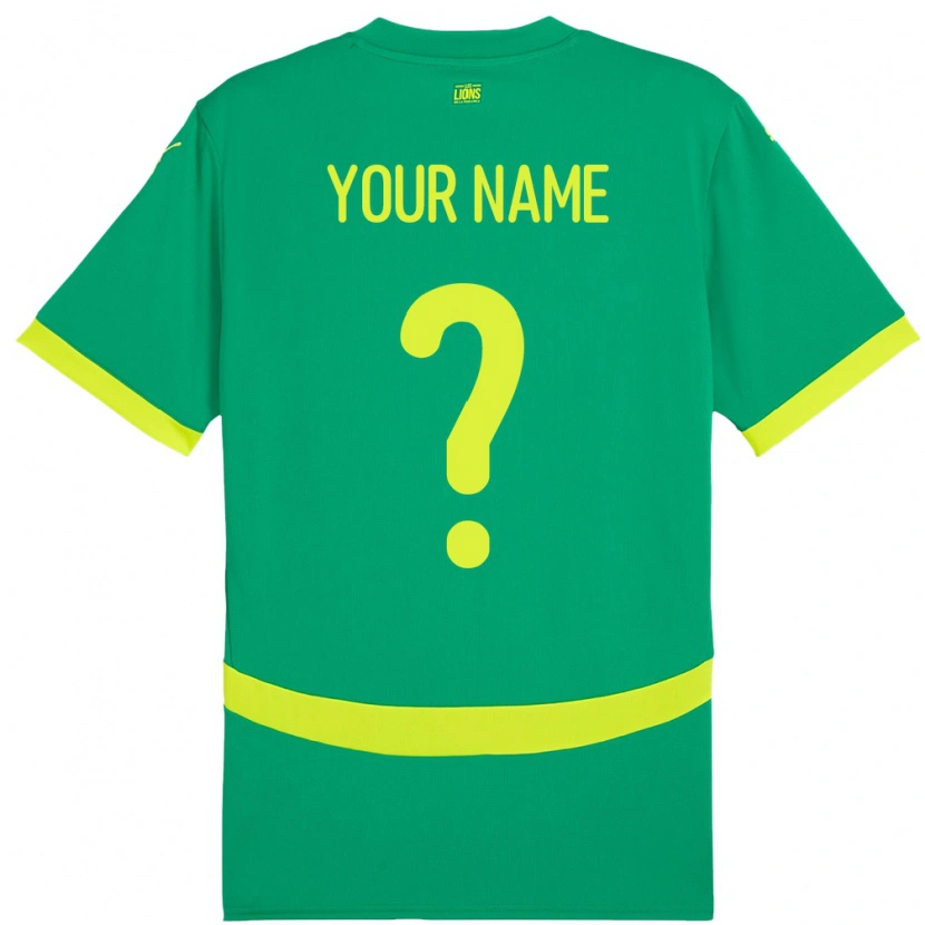 Danxen Kinderen Senegal Uw Naam #0 Groen Uitshirt Uittenue 24-26 T-Shirt