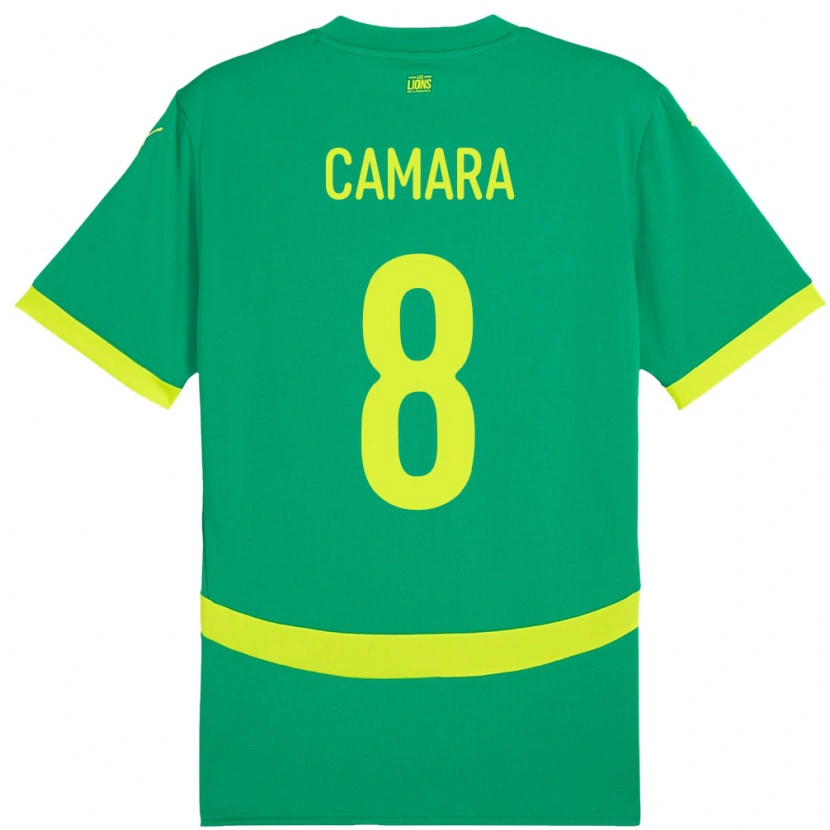 Danxen Kinderen Senegal Lamine Camara #8 Groen Uitshirt Uittenue 24-26 T-Shirt