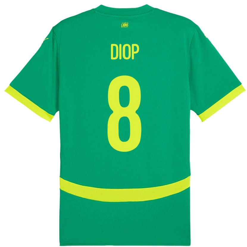 Danxen Kinderen Senegal Amidou Diop #8 Groen Uitshirt Uittenue 24-26 T-Shirt