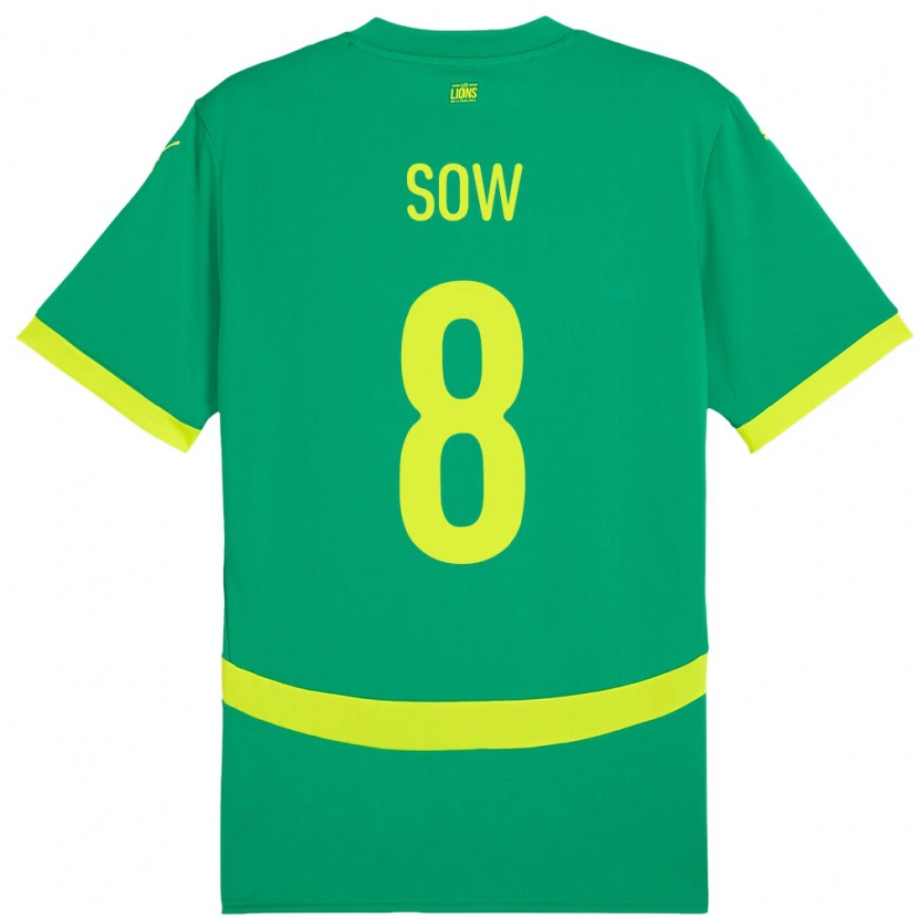 Danxen Kinderen Senegal Mbayang Sow #8 Groen Uitshirt Uittenue 24-26 T-Shirt