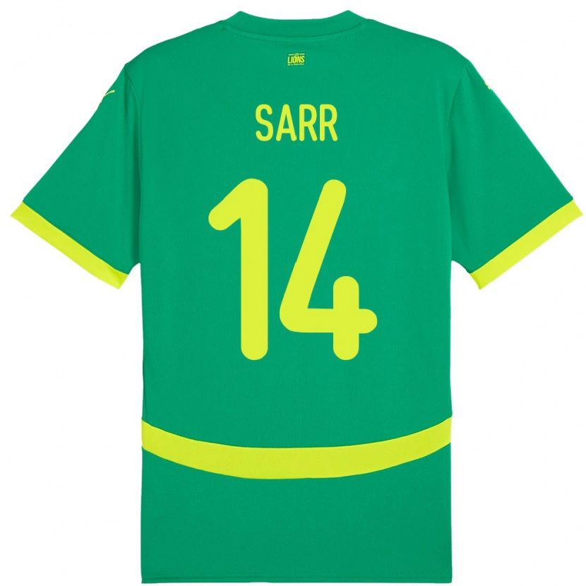 Danxen Kinderen Senegal Pape Sarr #14 Groen Uitshirt Uittenue 24-26 T-Shirt