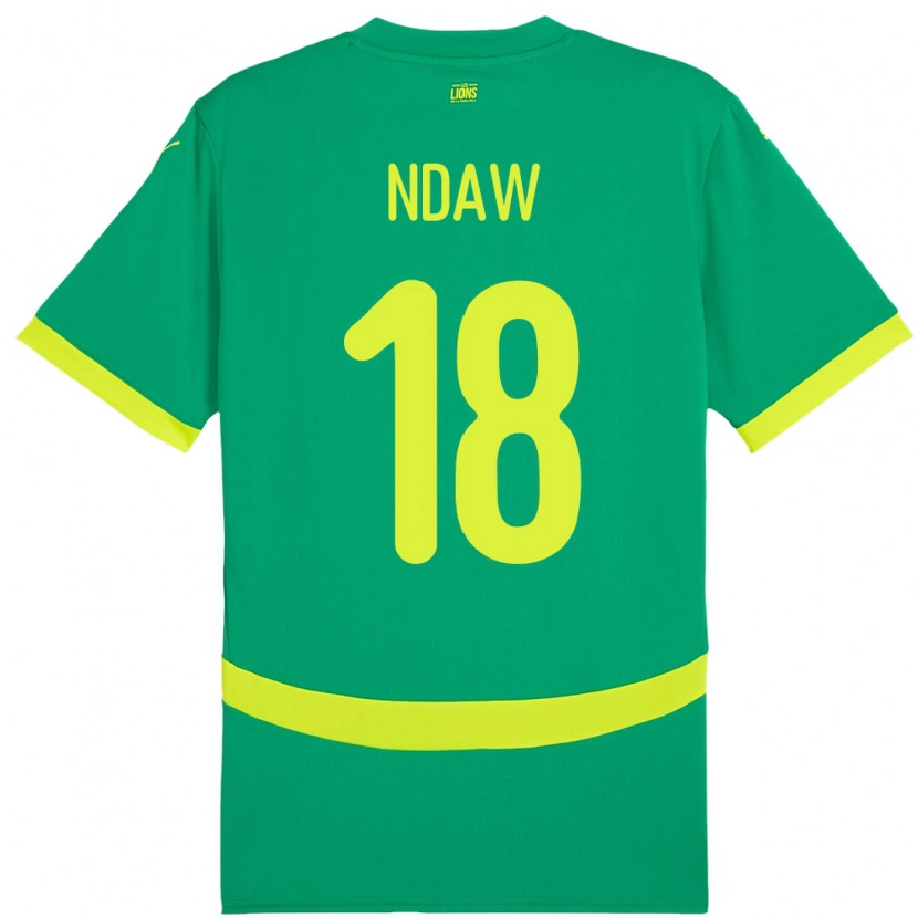 Danxen Kinderen Senegal Faly Ndaw #18 Groen Uitshirt Uittenue 24-26 T-Shirt