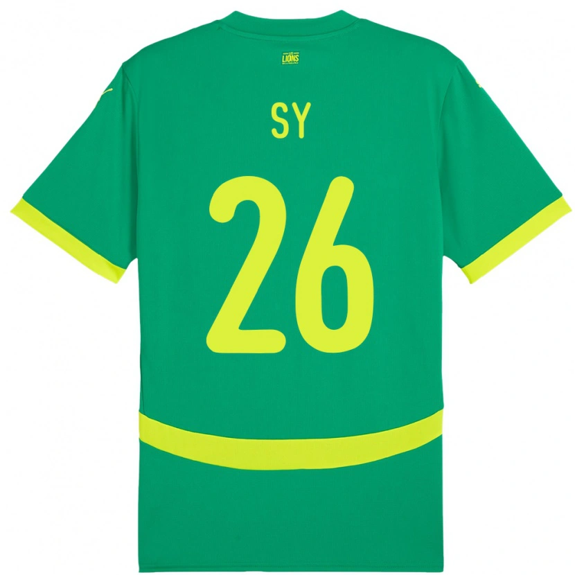 Danxen Kinderen Senegal Astou Sy #26 Groen Uitshirt Uittenue 24-26 T-Shirt